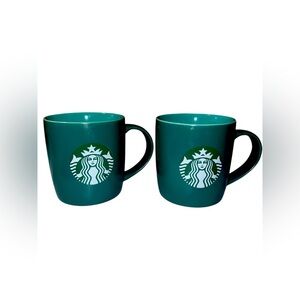 New 2 Set 11oz Starbucks Green Teal Ceramic Coffee Mug Cup‎ 2024